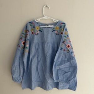 Girls Spanish Blouse with Floral Detailing size 16